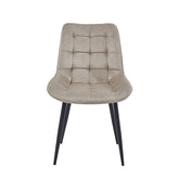 Quadra Dining Chair - Beige Velvet